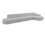 ECKSOFA Ottomane Rechts LIVO-L3 - 422x173x79,5 cm Hellgrau