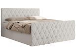 BOXBETT MIREN DUO 120/200 - Weiß Kunstleder - H4
