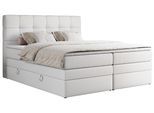 BOXSPRINGBETT ERNI KING 140/200 Weiß Kunstleder - H3