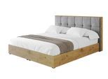 POLSTERBETT mit Bettkasten und Lattenrost, Boxbett ohne Matratze - ENZO7 160x200 Grau