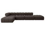 ECKSOFA modulares Sofa Kerru-L2 - 380x190x70 cm Braun Velours