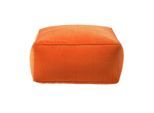 SITZPOUF orange mit Samt-Bezug, 60/60/27 cm