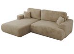 ECKSOFA OVO L Beige Plüsch - Links Seite