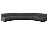 WOHNLANDSCHAFT modulares Sofa Montra-U1 - 490x174x70 cm Schwarz