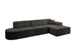 ECKSOFA Ottomane Rechts IREA-L2-v3 - 327x165x77 cm Schwarz