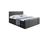 BOXBETT CELESTIA-Z - 200x200 cm - H3 - Schwarz Hochglanz