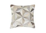 PATCHWORK-KISSEN Fell & Leder 45/45 cm geometrisch