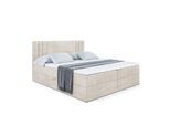 BOXBETT mit Matratze H4 und Lattenrost - IDRIKO - 200x200 cm - H4 - Ecru