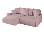 ECKSOFA Ottomane links ONESK-L -v1 216x177x72 Rosa Cord