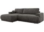 ECKSCHLAFSOFA RINA L Grau Schenille grob gewebt - links