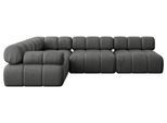 ECKSOFA modulares Sofa Mende-L2 - 285x190x70 cm Dunkelgrau Velours