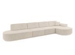 ECKSOFA Ottomane Rechts MARI-L3-v3 - 413x171x83 cm Beige Cord