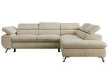 ECKSOFA PABLO L Beige Velvet - Rechts Seite