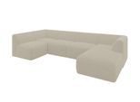WOHNLANDSCHAFT Ottomane Rechts MOVO-L 345x180x78 cm Creme Cord