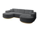 WOHNLANDSCHAFT MARI-U1-v2 - 303x171x83 cm Dunkelgrau Cord