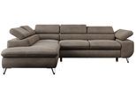 ECKSOFA PETER L Braun Velvet - Links Seite