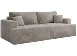 4-SITZER SOFA VIRELLA Hellgrau Plüsch