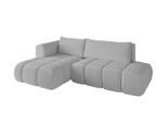 ECKSOFA Ottomane Links CLOUD-L 280x185x90 Hellgrau Bouclé
