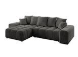 ECKSOFA Ottomane links ENIL-L 297x189x68 Dunkelgrau Velours