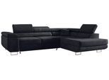 ECKSOFA GUSTAW L Dunkelgrau Velvet Rechts Seite