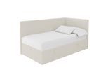 EINZELBETT Jugendbett mit Bettkasten Links, mit Matratze - LOVY 100x200 Beige