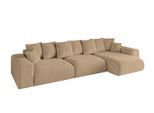 ECKSOFA Ottomane rechts ESKAR-L 364x176x84 Beige Velours