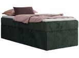 BOXBETT ZERO 90/200 - Dunkelgrün Cord - H3 - Topper Visco