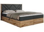 BOXBETT GUNAR - 140/200 Dunkelgrau Struktur - H4