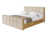 POLSTERBETT mit Bettkasten, Fußteil und Lattenrost, Boxbett ohne Matratze - ENZO7-Z 180x200 Beige