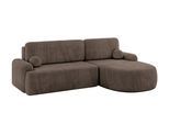 ECKSOFA mit Schlaffunktion und Bettkasten LIRA-L - 264x172x89 Braun
