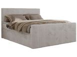 BOXSPRINGBETT TILIANO DUO 160/200 - Hellgrau Cord - H4