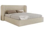 POLSTERBETT EMORA CLASSIC 180/200 - Creme Strukture - ohne Matratze