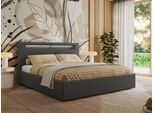 POLSTERBETT GOLD 5 CLASSIC 180/200 - Grau Kunstleder - Pocket-Matratze