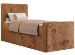 BOXBETT TILIANO DUO 90/200 - Orange Cord - H3 - Topper Visco - Links Seite