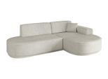 ECKSOFA Ottomane Rechts MARI-L1-v3 - 243x171x83 cm Creme Cord