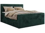 BOXSPRINGBETT TILIANO KING DUO 200/200 - Dunkelgrün Cord - H3