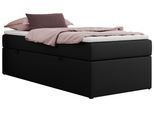 BOXBETT ZERO 90/200 - Schwarz Kunstleder - H3 - Topper Visco