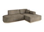 ECKSOFA Ottomane Rechts IREA-L1 - 234x171x83 cm Braun