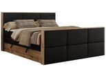 BOXSPRINGBETT ALBERO 2 KING DUO 160/200 Schwarz Kunstleder - H3