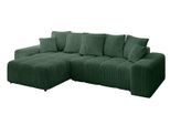 ECKSOFA Ottomane links ENIL-L 297x189x68 Grün Cord