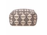 SITZPOUF Adana schwarz-creme gemustert, 55/55/30 cm