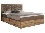 BOXBETT NESSI - 180/200 Braun Kunstleder - H4