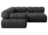 ECKSOFA modulares Sofa Mende-L1 - 190x190x70 cm Schwarz Velours