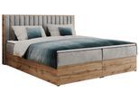 BOXBETT ALBERO 4 - 140/200 Hellgrau Velvet - H4