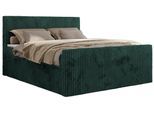 BOXSPRINGBETT TILIANO DUO 160/200 - Dunkelgrün Cord - H4