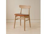 Esszimmerstuhl HAMMEL FURNITURE "Mosbøl, Stuhl, Massivholz mit gepolstertem Sitz – robust & komfortabel", braun (, eiche geölt, eiche geölt, cognac), B:48cm H:79cm T:46cm, Leder, Massivholz, Stühle, Esszimmerstuhl, Massivholz, gepolsterte Sitzfläche, versch. Farbvarianten