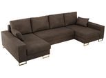 WOHNLANDSCHAFT DORIAN U Velvet Braun