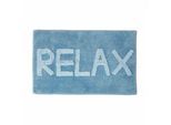 BADEMATTE Relax blau 50/80 cm, 100% Baumwolle