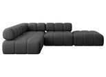 ECKSOFA modulares Sofa Favio-L1 - 285x190x70 cm Schwarz Velours