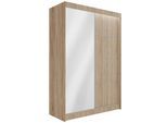 KLEIDERSCHRANK PAOKI mit LED - 120 cm - Sonoma Eiche